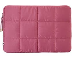 Selencia Puffy Laptop Sleeve - Laptop Hoes geschikt voor 13 / 13.3 / 13.6 / 14 / 14.2 inch - Magenta Fire
