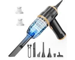 Kruimeldief Draadloos - Auto Stofzuiger - Handstofzuiger - Zwart