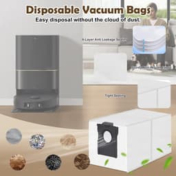 Accessories Kit gescht voor Dreame L10s Ultra Gen 2, L10s Pro Ultra Heat, L40 Ultra AE, Mova E30 Ultra Robotstofzuiger, 1 Hoofdborstel, 2 HEPA-Filters, 4 Zijborstels, 4 Dweildoeken, 6 Stofzakken — thumbnail 5