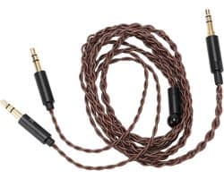Audio Upgradekabel Hoofdtelefoonvervangingskabel 3,5mm naar Dubbele 3,5mm - Geschikt voor T1 II, T5, MDR Z7, Sundara, Arya en Ananda - Verbeterde Geluidskwaliteit