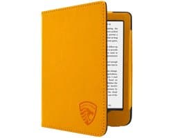 Hoesje Geschikt voor Kobo Clara 2E Luxe Sleepcover - Book Case Hoes Cover - Cognac Light - ereader hoesje - cover