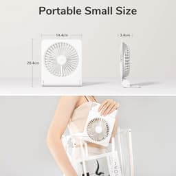 Draagbare USB Bureauventilator - Oplaadbaar, Opvouwbaar, Sterke Wind, Ultrastil, Voor Thuis en Kantoor — thumbnail 1