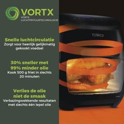 Digitale Airfryer Oven 10-in-1 met Snel Luchtcirculatie en 60-Minuten Timer, 11 L, 2000 W, Zwart — thumbnail 4