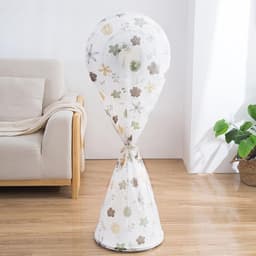 Elektrische Staande Ventilator met Stofbescherming - Huishoudventilator met Bloemenprint — thumbnail 3