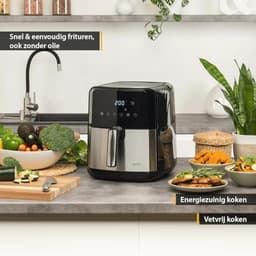 Airfryer 5L met Digitale Timer en 8 Programma's | Roestvrijstalen Mand | Gezond Frituren tot 200°C — thumbnail 2