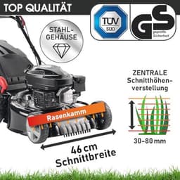Benzine grasmaaier 46 cm met krachtige 4-takt motor en maaifuncties — thumbnail 4
