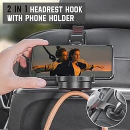 Universele Auto Hoofdsteun Haak met Telefoonhouder - 3-in-1 Auto Organizer voor Achterbank — thumbnail 5