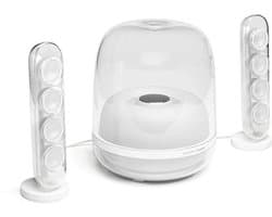 Bluetooth Speaker Systeem met Unieke Geluidskwaliteit en Sculpturaal Design