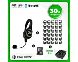 Dolly Digital® RD-Pro 30 Draadloze Koptelefoons voor groepen + Headmounted Microfoon – 30 HiFi Koptelefoons + Microfoon + Bluetooth + HiFi