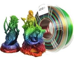 Veelkleurig PETG 3D-printergloeidraad 1,75 mm - Transparante Regenboog Kleur 1 kg