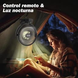 Oplaadbare 10000 mAh Clip-on Ventilator met Afstandsbediening en LED-verlichting — thumbnail 2