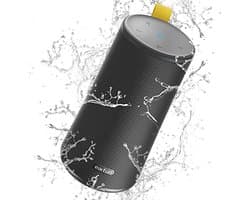 EarFun UBOOM Bluetooth-luidspreker, 24 W diepe bas, 360° stereogeluid, IPX7 waterbescherming, mini-muziekbox, draagbaar, USB-C snel opladen, draadloze luidspreker, 16 uur speeltijd voor binnen en