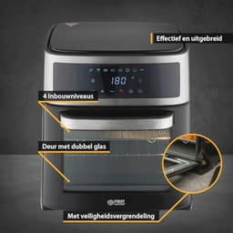Airfryer Oven 13L met Digitale Besturing en Rotisserie | 8 Programma's | 1700W | Kookruimte met Binnenverlichting — thumbnail 4