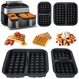 Set van 2 siliconen wafelvormen voor Airfryer - Ideale accessoires voor luchtfriteuse — thumbnail 1