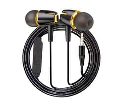 Bedrade hoofdtelefoon van hoge kwaliteit. Geschikt als gaming-, karaokehoofset met draadbediening in tarwekleurige oordopjes. 3,5 mm jack aansluiting, 3D geluidskwal