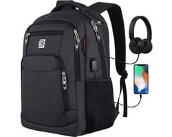 STILVORA Reistassen - Rugzak, Travel Rugzak, Laptop Rugzak, Grote Capaciteit Rugzak, Lichtgewicht Grote Capaciteit Rugtas, 20 Inch Rugzak, Backpack Voor Werk En Reizen, Travel Backpack Met Veel Vakken, Zwart, Oxford-Stof