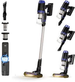 TurboTronic C27 Steelstofzuiger met kruimeldief zonder zak - Hoge zuigkracht - HEPA - lichtgewicht - 2 Snelheden - ECO-vriendelijk - Harde en zachte vloeren - Blauw — thumbnail 1
