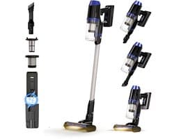 TurboTronic C27 Steelstofzuiger met kruimeldief zonder zak - Hoge zuigkracht - HEPA - lichtgewicht - 2 Snelheden - ECO-vriendelijk - Harde en zachte vloeren - Blauw