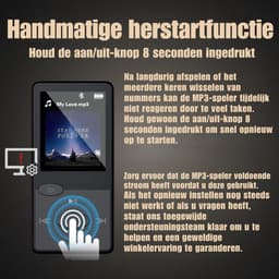 SNJY® MP3 Speler Bluetooth - MP4 Speler - Muziek Speler - 32GB - Zwart — thumbnail 3