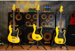 Markbass MB 4 Yellow JB elektrische basgitaar met gigbag — thumbnail 2
