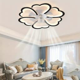 Moderne Kroonluchter Plafondventilator – Smart Dimbare LED Lamp met Afstandsbediening & App – Kristal Ontwerp – 105 cm – Chroom — thumbnail 1