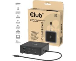 Club 3D 12-1 USB-C® Quad DisplayLink Dockingstation 2x DisplayPort™ 8K60Hz + 2x HDMI™ 4K60Hz PD3.0 100Watt Ethernet 2.5G