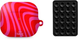xoxo Wildhearts AirPods hoesje Berry Much Rood & Roze + Telefoonsticker Stick On Me Square Zwart – geschikt voor AirPods 4 — thumbnail 1