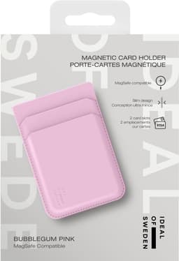 iDeal of Sweden - Magnetic Card Holder MagSafe Bubblegum Pink - Universeel - Roze — thumbnail 3