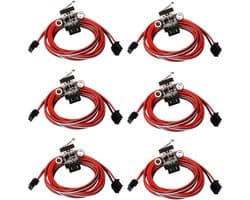 Set van 6 Mechanische Eindschakelaars voor 3D-printers met Kabel