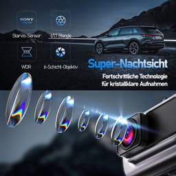 OYLCDI Dashcam Auto - 2-Kanaals 4K + 1080P Autocamera - GPS - 3,16 inch Scherm - Wi-Fi - Timelapse - App-bediening - 140° Ultragroothoek - Super Nachtzicht - G-sensor - Loop-opname - WDR — thumbnail 3