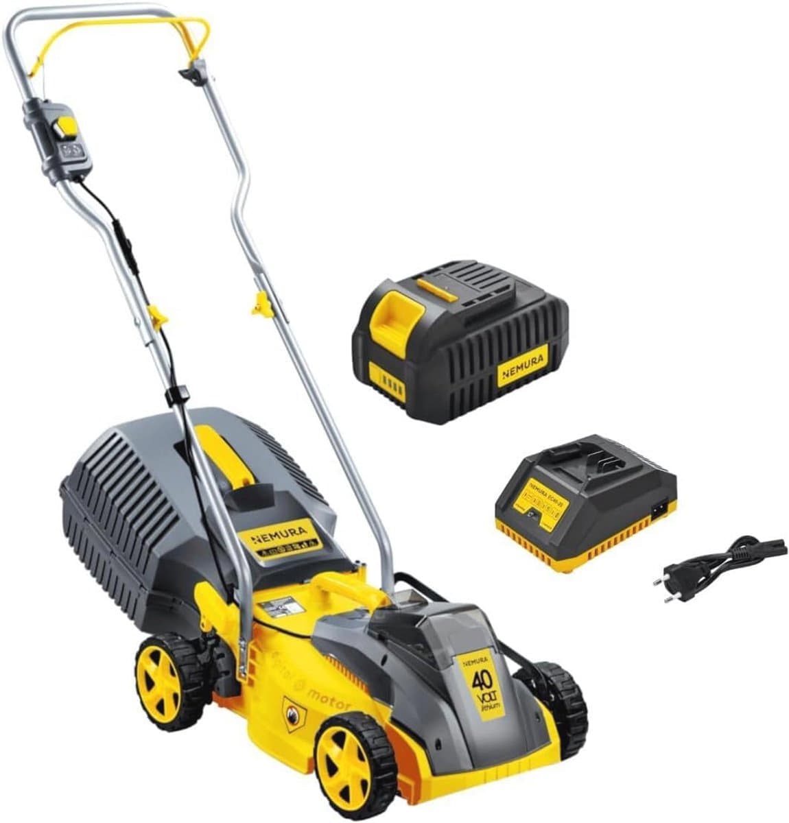 Draadloze Grasmaaier 40V met Borstelloze Motor en 30L Grasopvangbak - 32 cm Maaihoogte — afbeelding 1