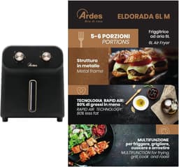 Friteuse met 6L Inhoud - Digitale Airfryer met Touchscreen en Stopwatch — thumbnail 3