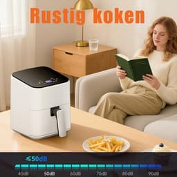 RVV® Mini Airfryer - Airfryer - Heteluchtfriteuse - Compact - 2.5 Liter - Wit ‎26cm x 21cm x 28 cm — thumbnail 3