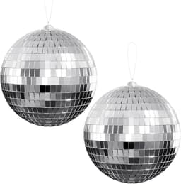 24 stuks - Discobal - Spiegelbol - discobal kinderen - Versiering - 5 cm in diameter - Zilver - Glas — thumbnail 2