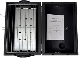 Compacte Draagbare kolen BBQ van Wolff BBQ - Handig voor op de camping op het strand of in een park - Smoker Barbecue - Draagbare lichtgewicht bbq - Met Thermometer en lucht doorvoer. Laat je vlees langzaam garen. Koop TIP — thumbnail 4