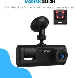 Truskore Dashcam Voor Auto Max 2025 - Voor en Achter - FULL HD Beeld en Nachtvisie - Incl. App — thumbnail 3