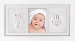 Baby hand- en voetafdruk makers kit voor pasgeboren geschenken - Gepersonaliseerde mijlpaal cadeau en geheugen fotolijsten — thumbnail 1