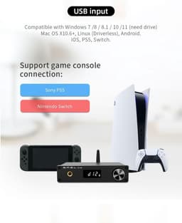 DAC Hoofdtelefoonversterker met AK4493S Chip Bluetooth 5.0 en Hoogwaardige Audio Ondersteuning — thumbnail 5