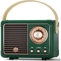 GELLDG Bluetooth-luidspreker - Mini - Draagbaar - Coole retro Bluetooth-luidspreker - Moderne muziekdoos - Geschikt voor kamerdecoratie, kantoordecoratie, woonkamerdecoratie, kinderfeestcadeau - Groen — thumbnail 1