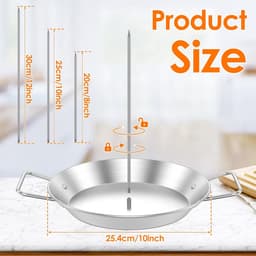 Verticale Vleesspies Set – Roestvrijstalen Rotisseriestandaard met 3 Verstelbare Spiesen (20/25/30 cm) voor Oven, Airfryer en BBQ — thumbnail 5