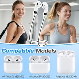 4 stuks Magnetisch anti-verlieskoord voor Bluetooth-oortjes - Supersterke magneet - Anti-verlieskoord voor Bluetooth-oortjes - Siliconen sportkoord - 70 cm × 1 cm × 0,5 cm - Geschikt voor sport en woon-werkverkeer - Zwart, wit — thumbnail 4