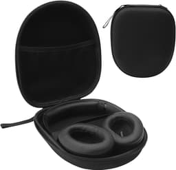 Koptelefoon Hoes - Hardcover Koptelefoon Case Headphone Case - Opberghoes - Hard Case - Waterdicht - On-ear/Over-ear - beschermhoes - draagbare anti-val hoofdtelefoonhoes - voor eenvoudig transport op reis - Zwart — thumbnail 1