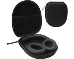 Koptelefoon Hoes - Hardcover Koptelefoon Case Headphone Case - Opberghoes - Hard Case - Waterdicht - On-ear/Over-ear - beschermhoes - draagbare anti-val hoofdtelefoonhoes - voor eenvoudig transport op reis - Zwart