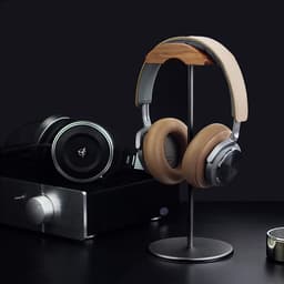 Hoofdtelefoonstandaard - koptelefoon houder - headset houder - headset stand - Opbergrek voor hoofdtelefoon en microfoon - Metaal - Zwart — thumbnail 5