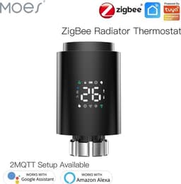 Moes - Zigbee 3.0 - Slimme radiatorknop - Thermostaatknop 1 stuks - Zwart - Werkt alleen met ZigBee router — thumbnail 1