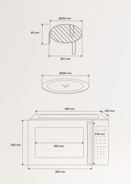 CREATE - Magnetron 23L met grill- en ovenfunctie 1000W - Mokka - MICROWAVE STUDIO — thumbnail 3