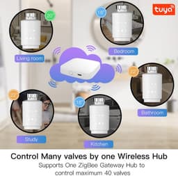 Moes - Zigbee 3.0 - Slimme radiatorknop - Thermostaatknop 1 stuks - Zwart - Werkt alleen met ZigBee router — thumbnail 4