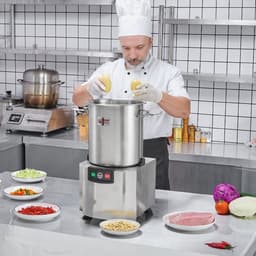 Keukenmachine - Groentehakker 18 L - Voedselveilig RVS - S‑vormig Mes - Met Schraper - Multifunctioneel Voor Groenten, Fruit, Granen, Noten — thumbnail 5