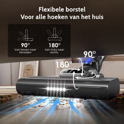 Hiaonyx Steelstofzuiger Draadloos,42000Pa,Tot 50 minuten werking,1,6L stofcontainer,,Geschikt voor huisdierenharen en tapijt,Blauw — thumbnail 2