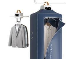 Draagbare wasdroger, klein, opvouwbare mini-droogmachine met 1-4 uur timing, elektrische warme luchtdroger, klein met droogzak, 360°-droogfunctie, mini-droger voor appartement, thuis, reizen